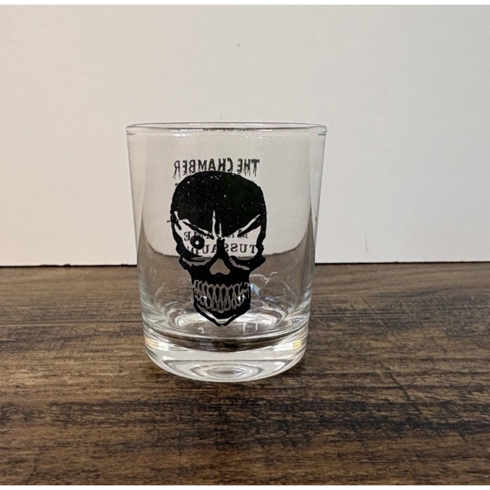 Madame Tussaud's Chamber Of Horrors Shot Glass Halloween England Skeleton
